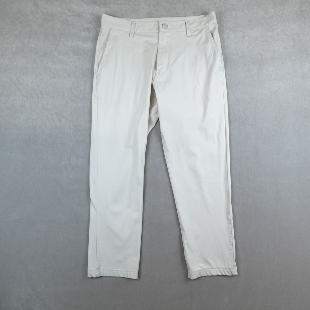 Rhone Pants Mens Size 30 Commuter Beige Performance Chino Flat Front 100036